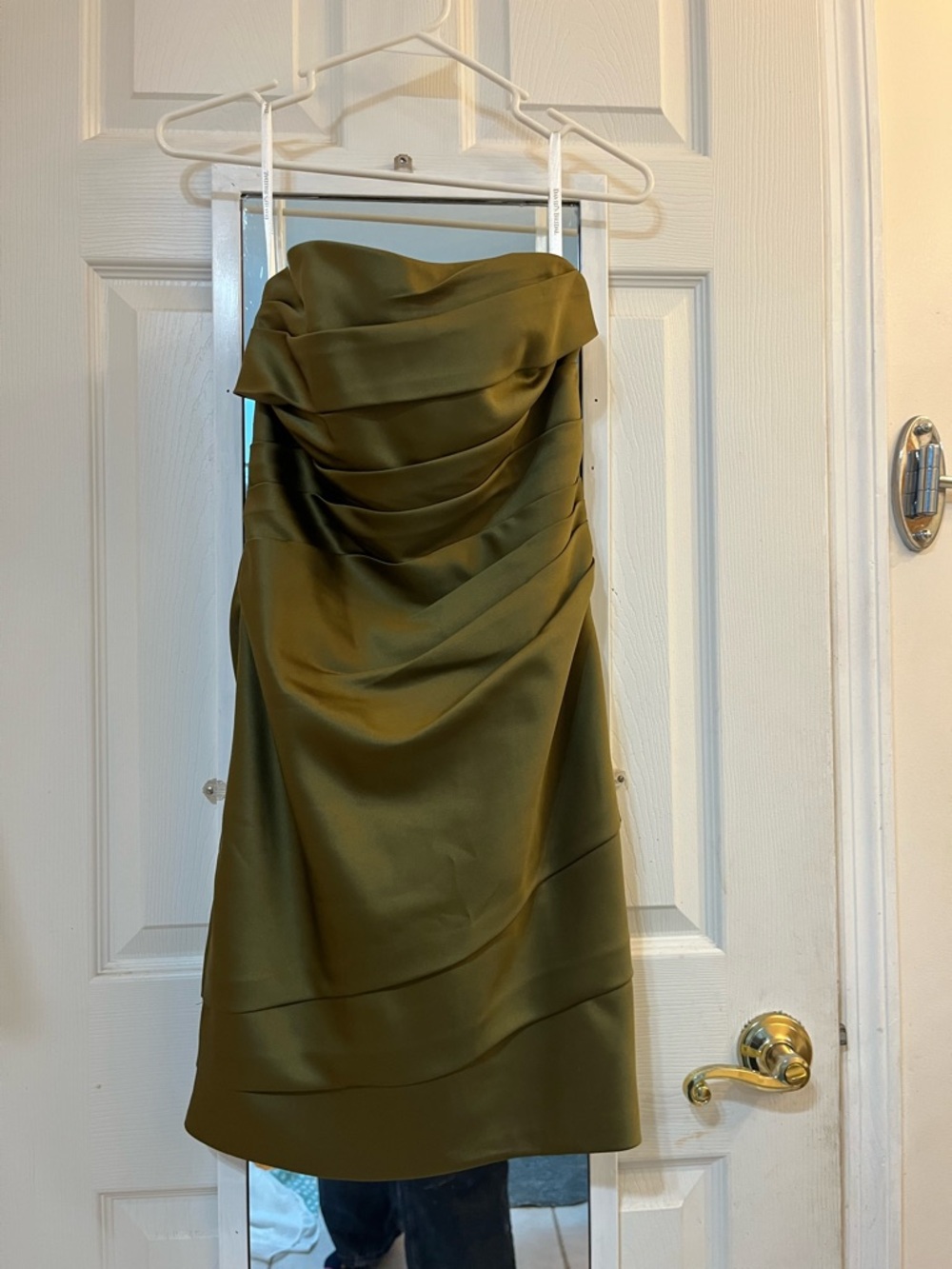 Olive green formal dress size 4 NWOT